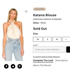 JONATHAN SIMKHAI STANDARD Katana Blouse